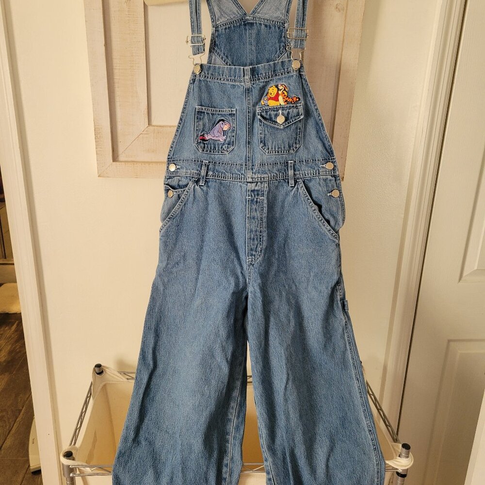 Vintage Disney Denim Overalls Pooh women's size Large